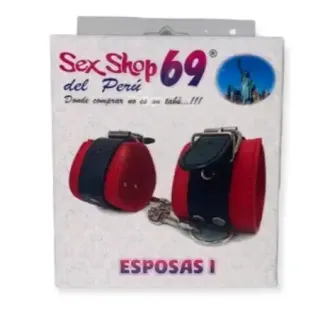 Fetish esposas 1 rojo de cuero