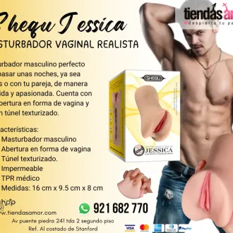 Masturbador masculino Realista Jessica juguetes lubricantes 