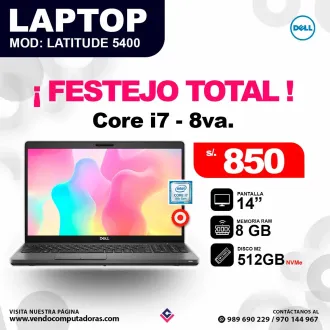 Laptop DELL Latitude 5400 Intel core i7 - 8va.
