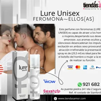 FEROMONA LURE UNISEX Mejora eficazmente el atractivo sexual.