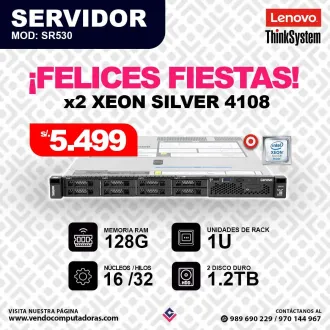 Computadora Lenovo Thinksystem X2 XEON SILVER 4108