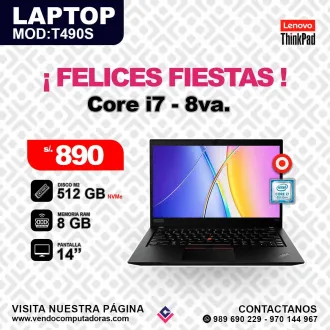 Laptop Lenovo Intel core i7 -8va.