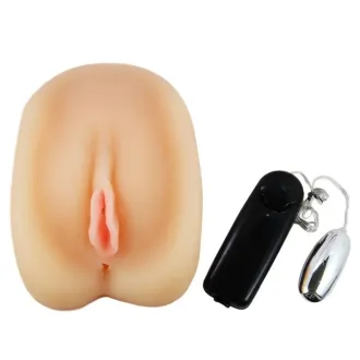 Vagina y Ano Ajustados Vagina Vibrante de Bolsill 