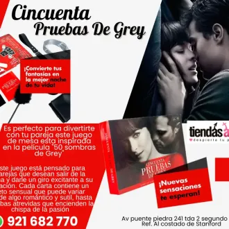 Juego erótico 50 Pruebas de Grey Tienda para Adultos Nove