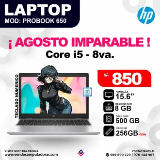 Laptop HP ProBook 650 G4 core i5 - 8va.