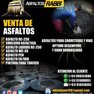 ASFALTO EN FRIO MEZCLA PREPARADA EN SACOS DE 50 KG.PEN