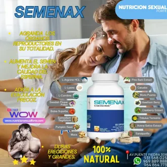 SEMENAX AUMENTA EL SEMEN Y POTENCIA SEXUAL SEXSHOP LIMA 