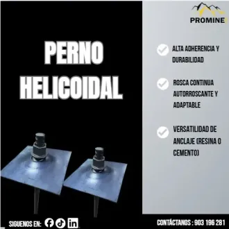 Pernos Helicoidales Anclaje Permanente de Alta Carga