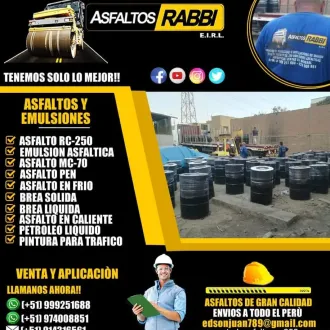 GRAN VENTA DE EMULCION ASFALTICA DE ROTURA LENTA REFORZADA 