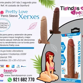 Pretty Love-Xerxes Vibrating Penis Sleeve Tienda para Adulto