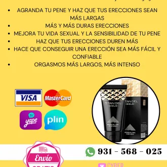TITAN GOLD POTENCIA SEXUAL - DESARROLLO VIRIL - EN SEMENAS