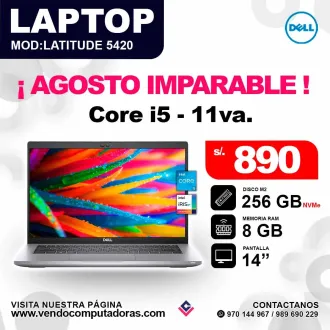Laptop DELL core i5 - 11va. Latitude 5420