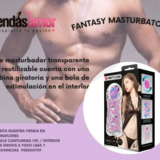 Fantasy Masturbator de silicona trasnparente tiendas amor