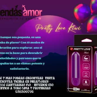 bala vibradora prettylove kiwi usb TIENDAS AMOR MIRAFLORES 