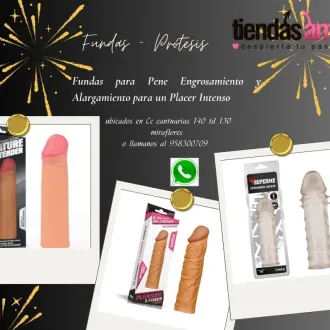 Funda Pene Extensor Realista Reutilizable Alargamiento 