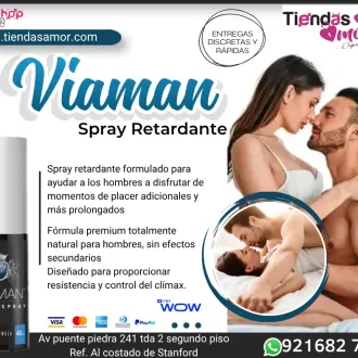 Viaman Spray Retardante natural para hombres sin efectos s
