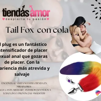 Tail Fox plug anall cola de colores TIENDAS AMOR MIRAFLORES