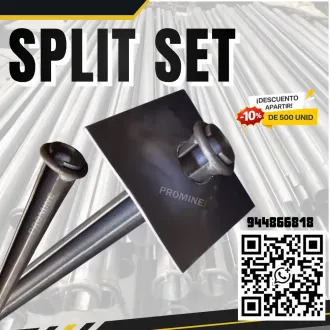 Split Set para Anclaje de Roca . Estabilización de Labores M