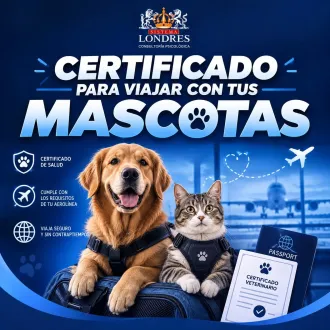 CERTIFICADO VIAJE CON MASCOTAS - SISTEMA LONDRES