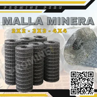 Malla de Acero para Sostenimiento - 4 X 4 2X25MTS