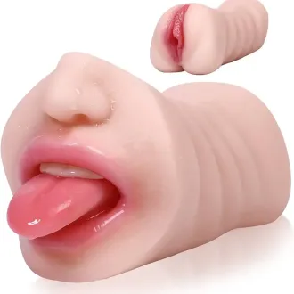 masturbador de silicona Oral Vaginal 2 en 1 TIENDAS AMOR