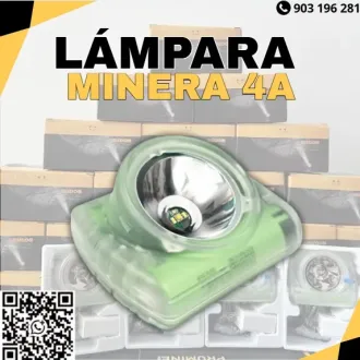 Lámparas Mineras LED 4Ah de Alta Intensidad y Autonomía