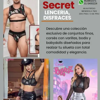 LENCERIA THE SECRET GRAN VARIEDAD DE DISFRACES QUE PROVOCAN