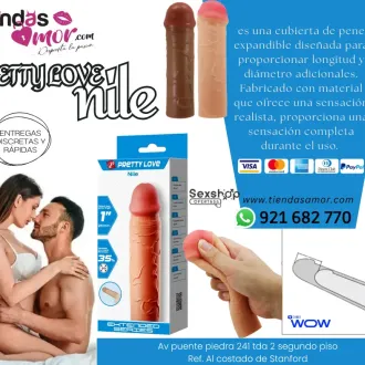 Pretty Love Nile Extensión Pene Realístico 25mm material rea