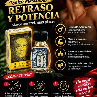 RETARDANTE BROCHA CHINA PROLONGA LA ACTIVIDAD SEXUAL 