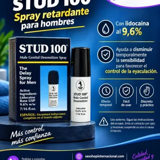 MEJOR RENDIMIENTO CON STUD 100 Spray retardante masculino 