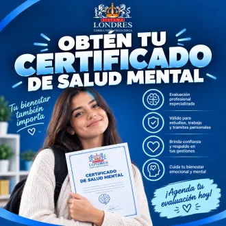 CERTIFICADO DE SALUD MENTAL - CONSULTORÍA SISTEMA LONDRES