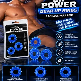GK Power Anillos Gear Up Azul- 964 864 773- 969 889 888 