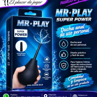 MR PLAY SUPER POWER DUCHA ANAL PARA HIGIENE ÍNTIMA 