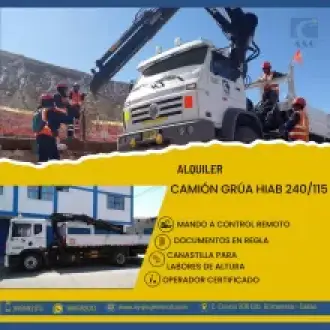 ALQUILER CAMION GRUA HIAB 240 y 115