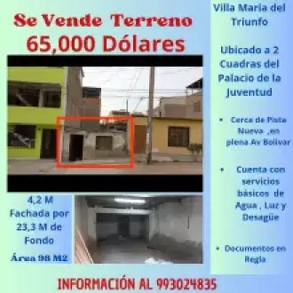Excelente Oportunidad Venta de Terreno
