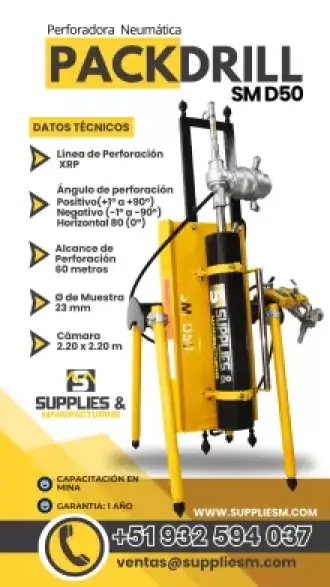 EXPLORACIÓN -GEOLOGIA MÁQUINA DIAMANTINA PACK DRILL