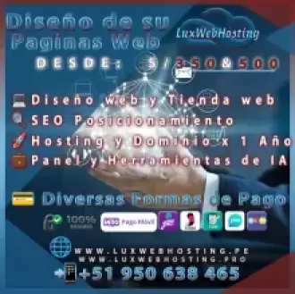 Diseño web Diseño de Paginas web y Tiendas web - LuxWebHosting