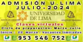 CICLO DE PREPARACIÓN - INGRESO U DE LIMA 2024