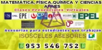 Asesorías de Matemática Física Química y cursos afines con buena didáctica para estudiantes que trabajan