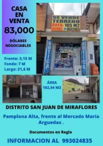 En SJM Venta de casa