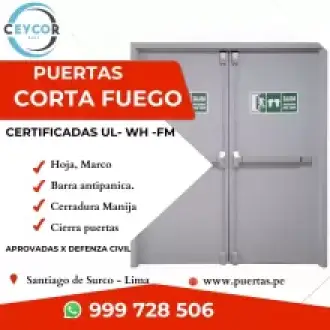 PUERTAS CORTA FUEGO CERTIFICADAS 