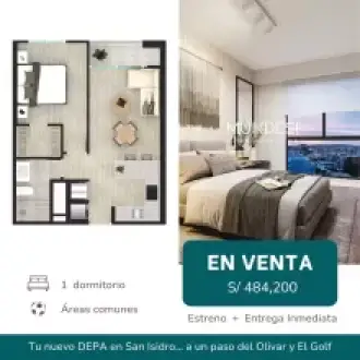 Venta de departamento de Estrena en San Isidro 