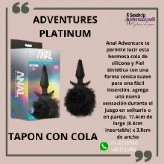 ADVENTURES PLUG CON COLA DE CONEJO SEXSHOP - JR. SOL DE ORO 2173