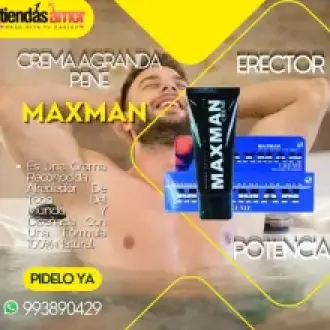 MAXMAN CREMA AGRANDA PENE ERECTOR POTENCIA SEXSHOP 993890429