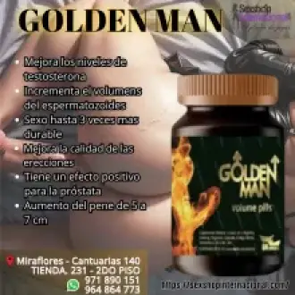 Golden Man Solo crecimiento natural EL TAMAÑO SI IMPORTA - SEXSHOP MIRAFLORES