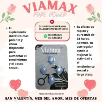VIAMAX PURE POWER AUMENTA EL RENDIMIENTO Y DESEO SEXUAL - TIENDAS AMOR 