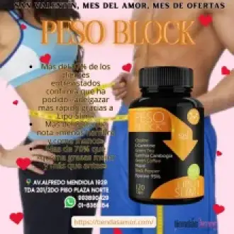Peso Block SUPLEMENTO NATURAL quema grasa para adelgazar - TIENDAS AMOR 