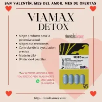 Viamax Detox KH5 Plus erecciones duras como una roca - TIENDAS AMOR 