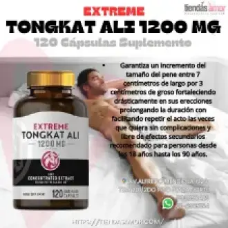Tongkat Ali 1200 mg Suplemento Extreme aumento de testosterona