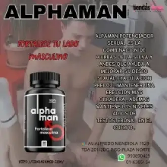 SUPLEMENTO NATURAL ALPHAMAN POTENCIALIZADOR RENDIMIENTO SEXUAL - TIENDAS AMOR 